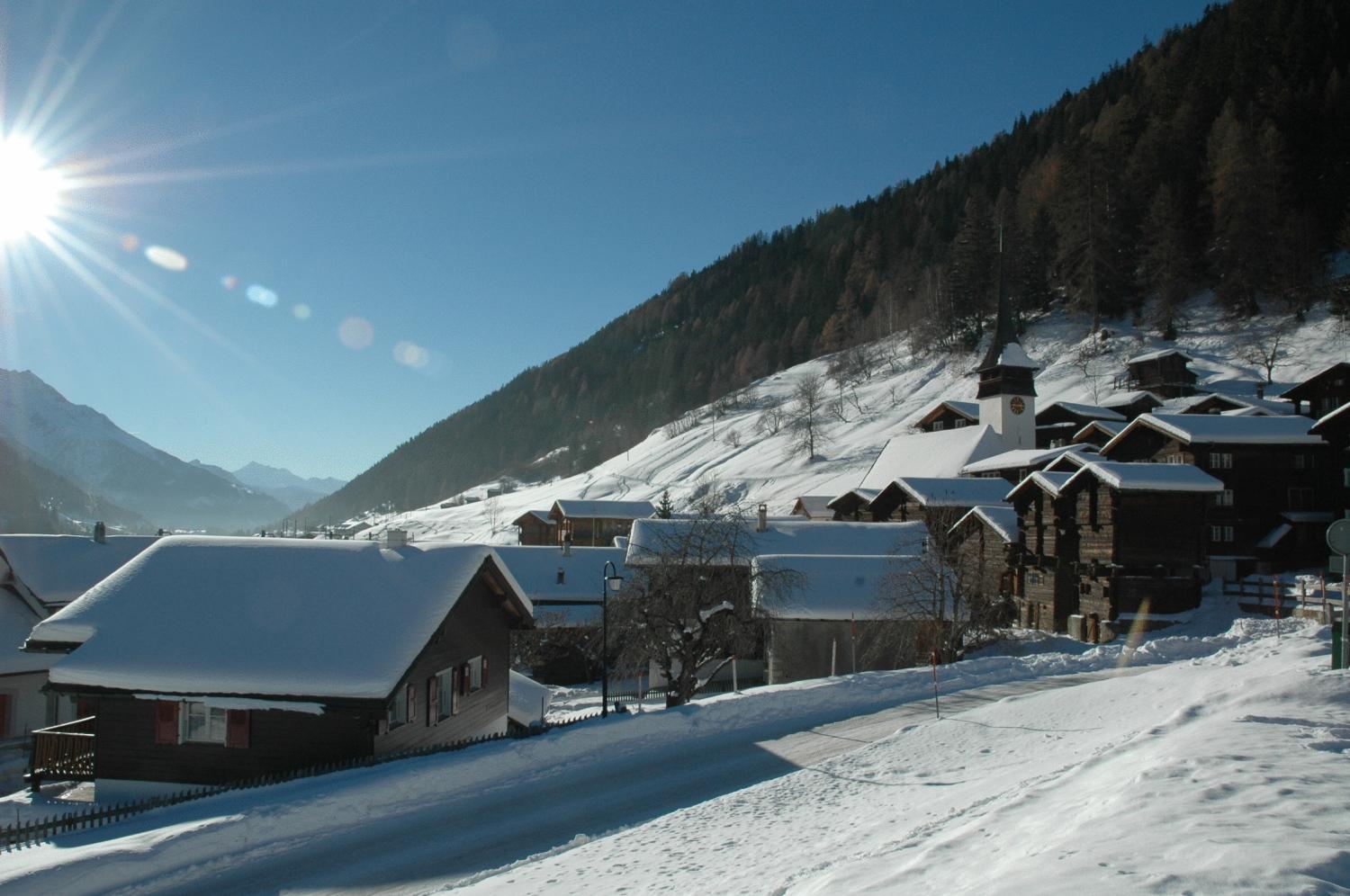 Hotel-Restaurant Drei Tannen Bellwald Exterior photo